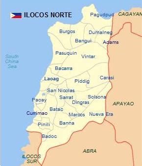 map of ilocos norte with municipality|Detailed Road Map of Ilocos Norte .